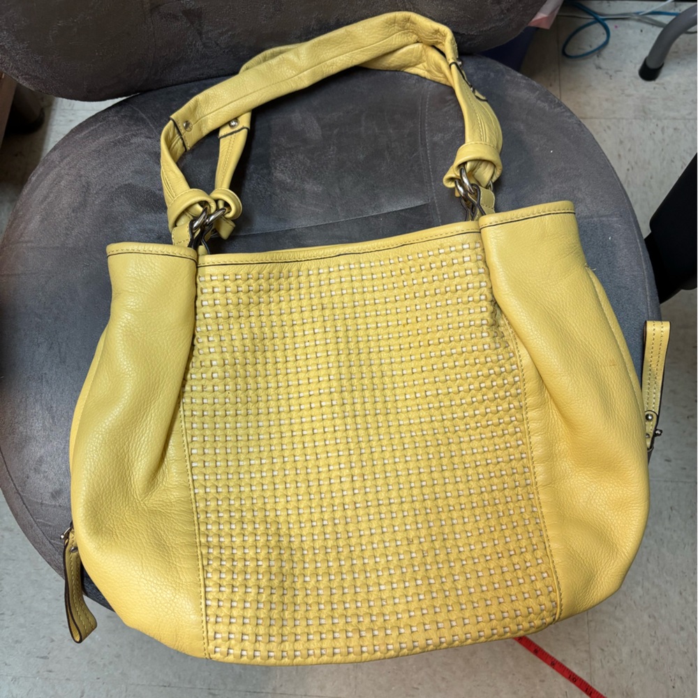 Yellow Studded Women's Bag